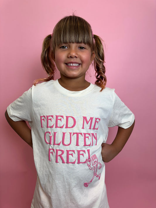 Feed Me Gluten Free Pink Kids Tee